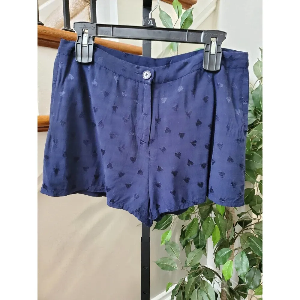 Lab Women's Blue 100% Viscose Flat Front Bottoms Casual Shorts Size Medium - Image 9