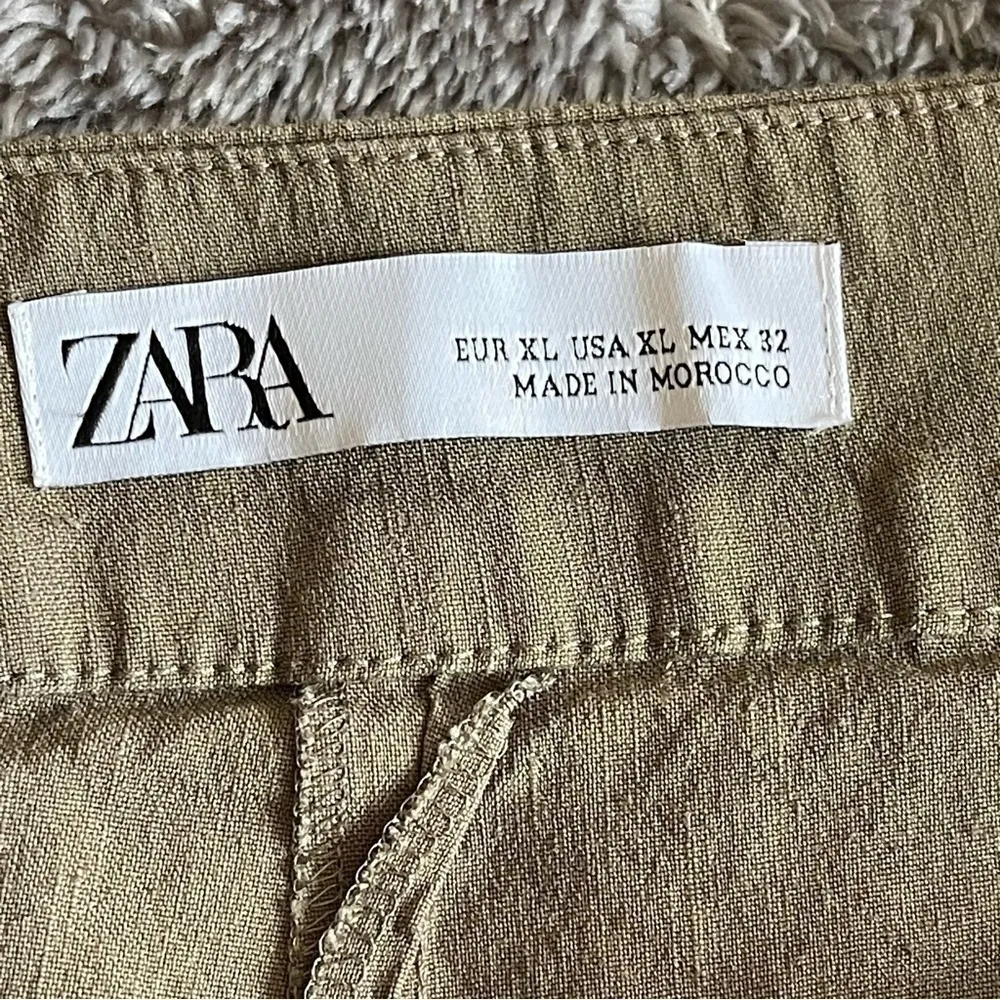 Zara linen blend highwaisted cropped pants XL - Image 10