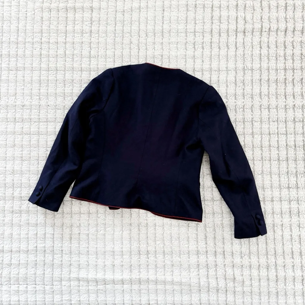 The Limited Vintage Navy Button Down Jacket - Image 4