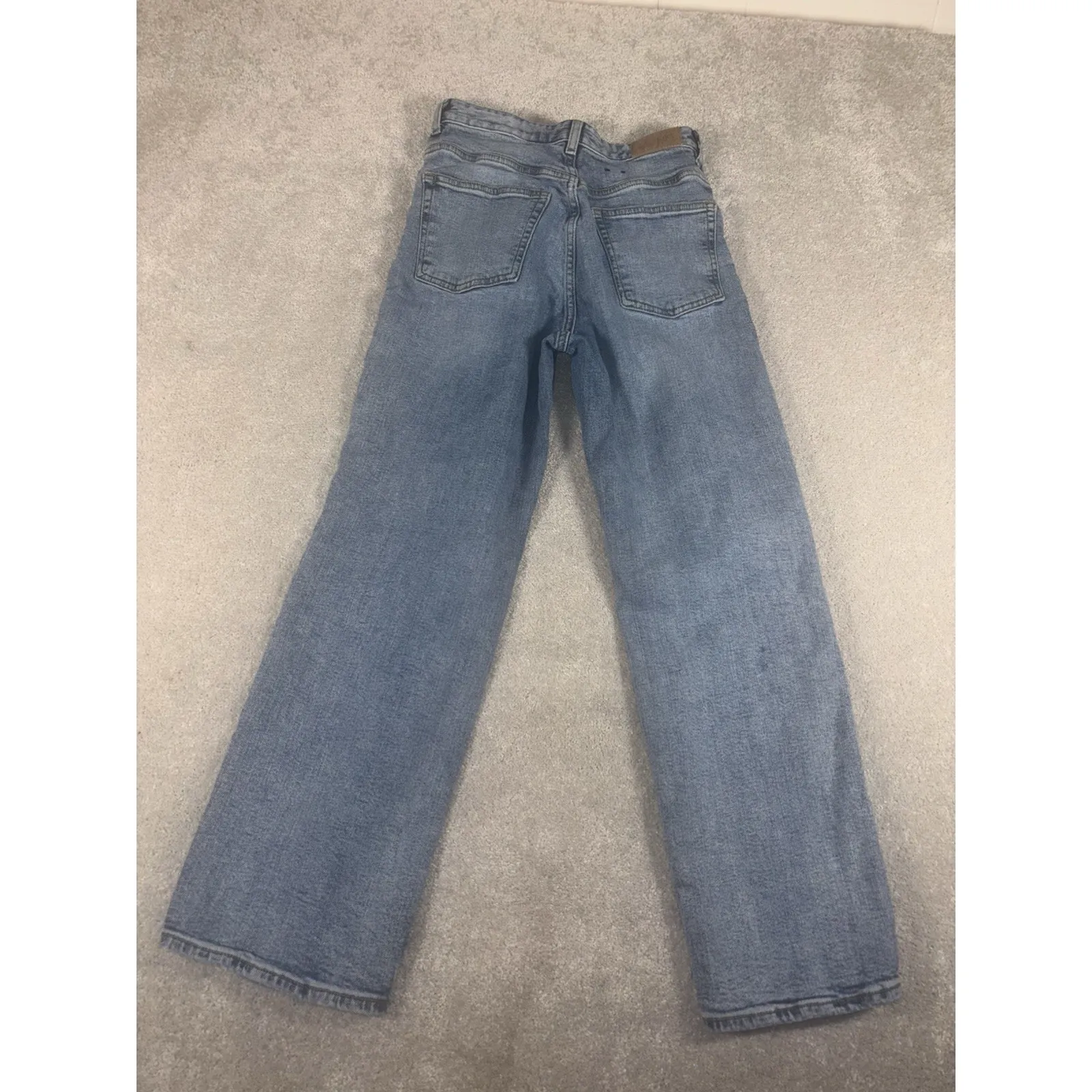 monki jeans straight leg jeans 28 med wash high rise - Image 6