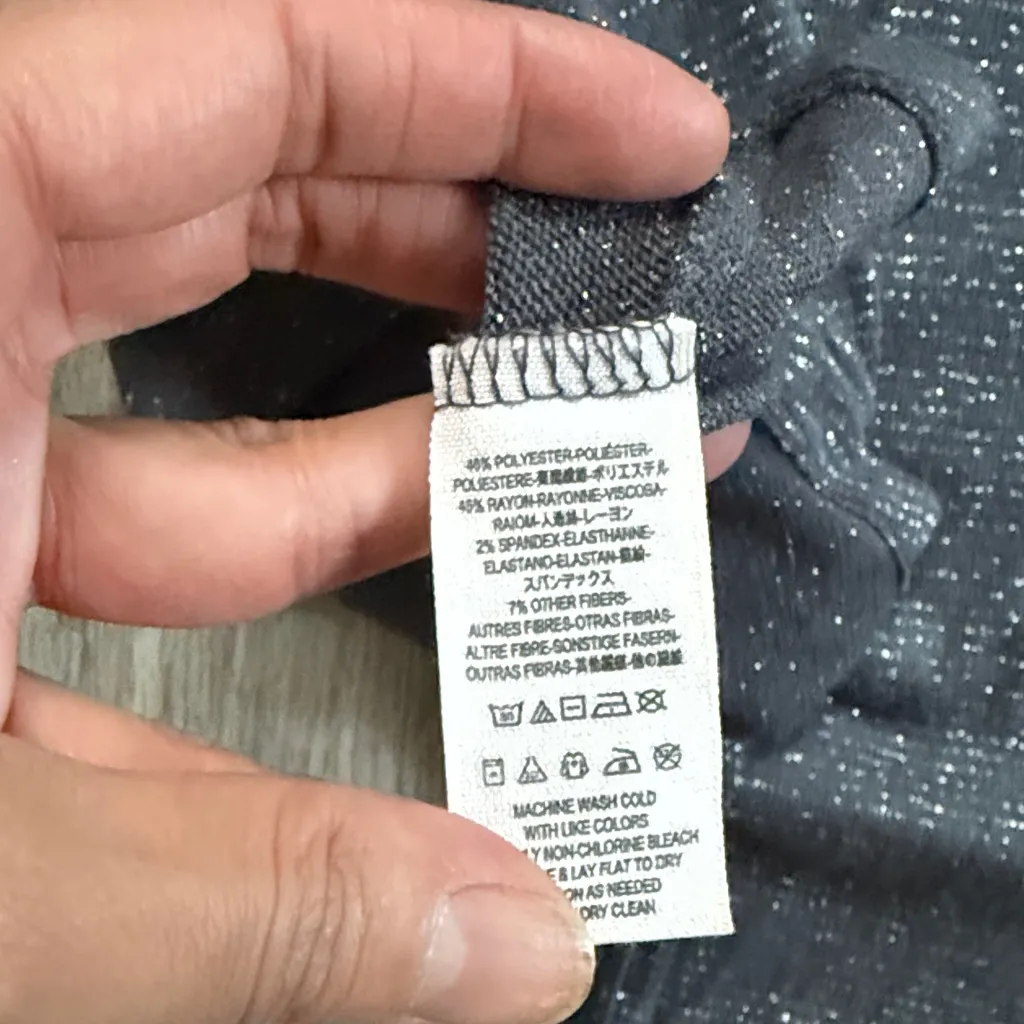 Free People Gray Long Sleeve Blouse Cowl Neck Relaxed Fit - Image 8