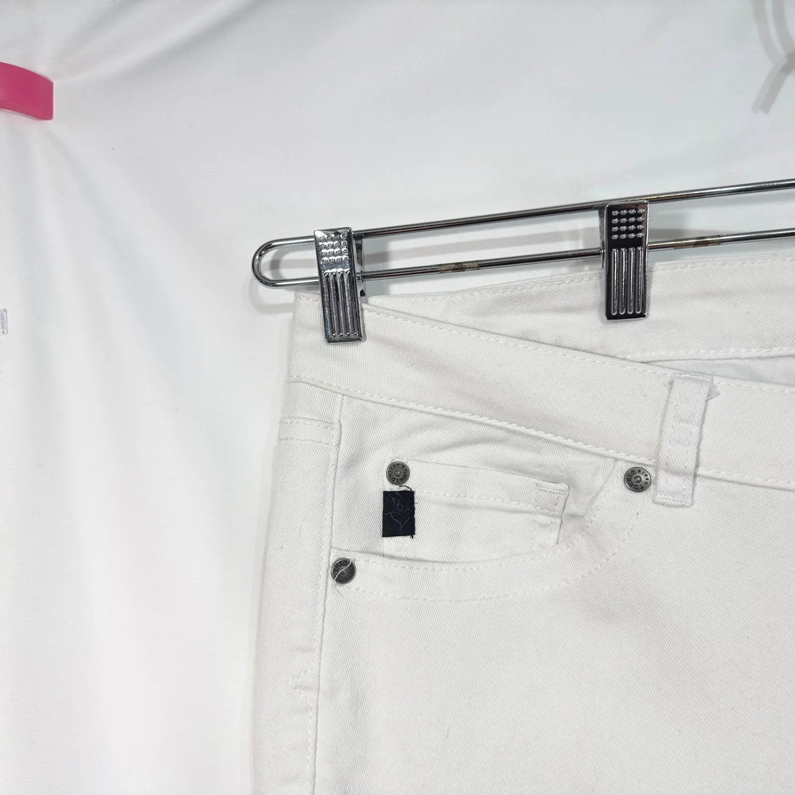 Torrid Plus Size 18 Jeans Denim‎ White Embroidered Pocket Skinny Mid Rise 937 - Image 6