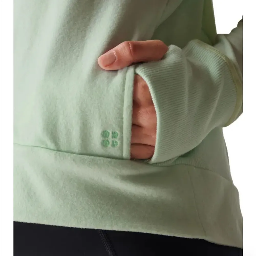 Harmonise Luxe Fleece Sweatshirt in Glacier Green Medium - Image 4