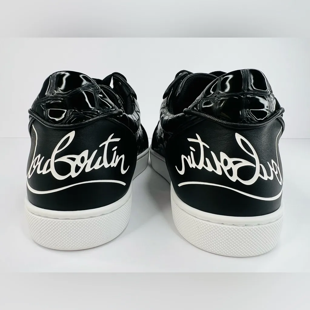 Christian Louboutin Fun Vieira Orlato Flat Women Snake Alligator Sneakers EU 40 - Image 3