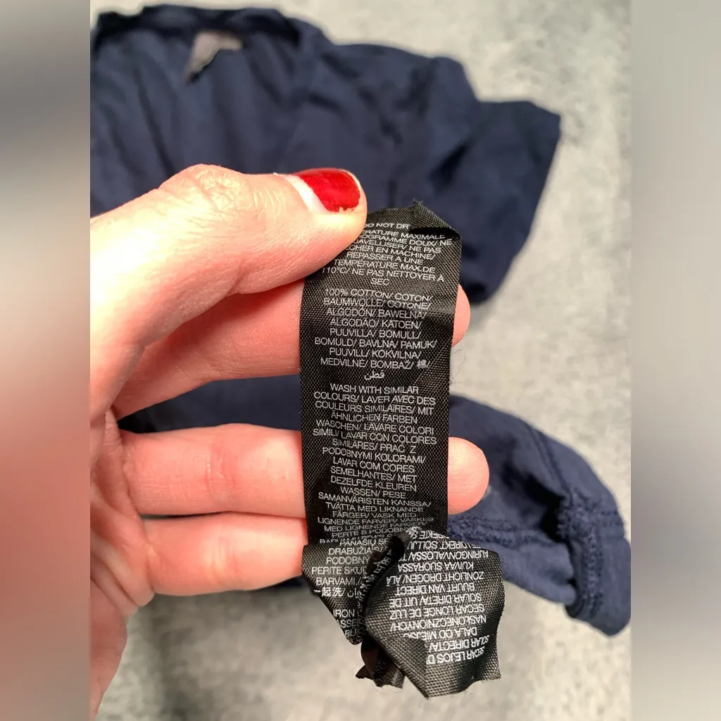 Sweaty Betty Navy Blue V-Neck T-Shirt 10 - Image 6