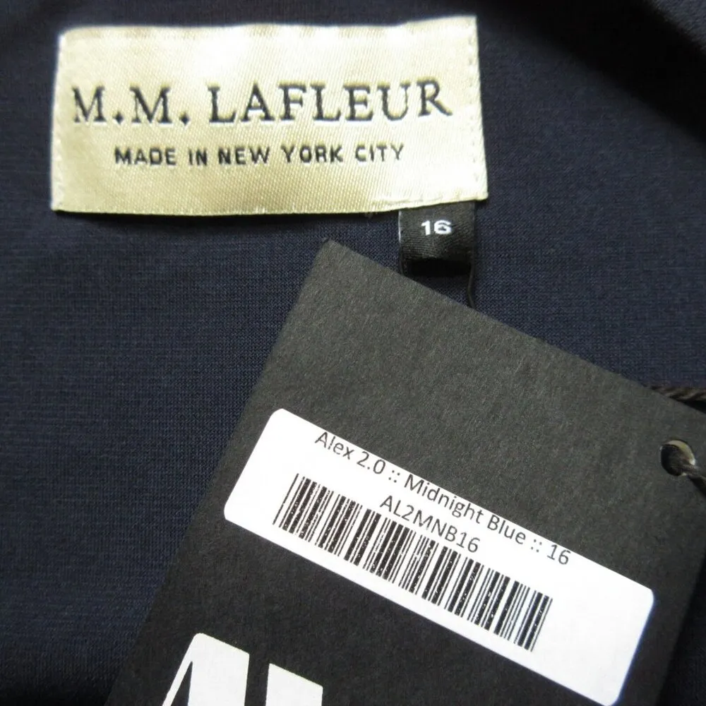 NWT MM. Lafleur Alex 2.0 in Midnight Blue Crepe Sleeveless Sheath Dress 16 $345 - Image 3