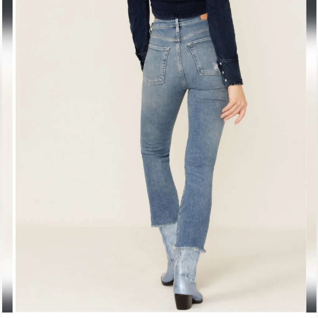 7 For All Mankind Luxe Vintage The Ultra High Rise Slim kick Jeans Size 28 - Image 2