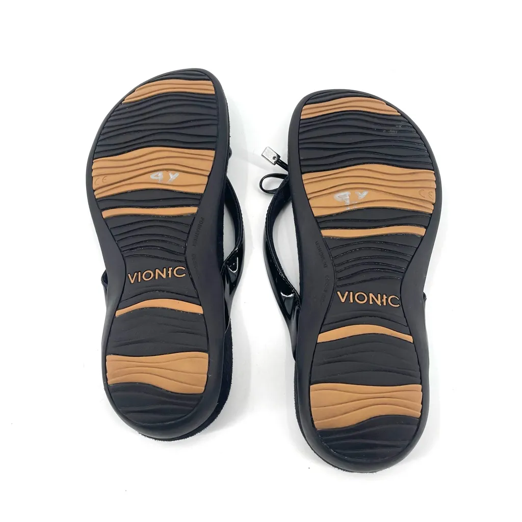 Vionic Bella Black Orthopedic Thong Casual Slip On Sandal - Image 5