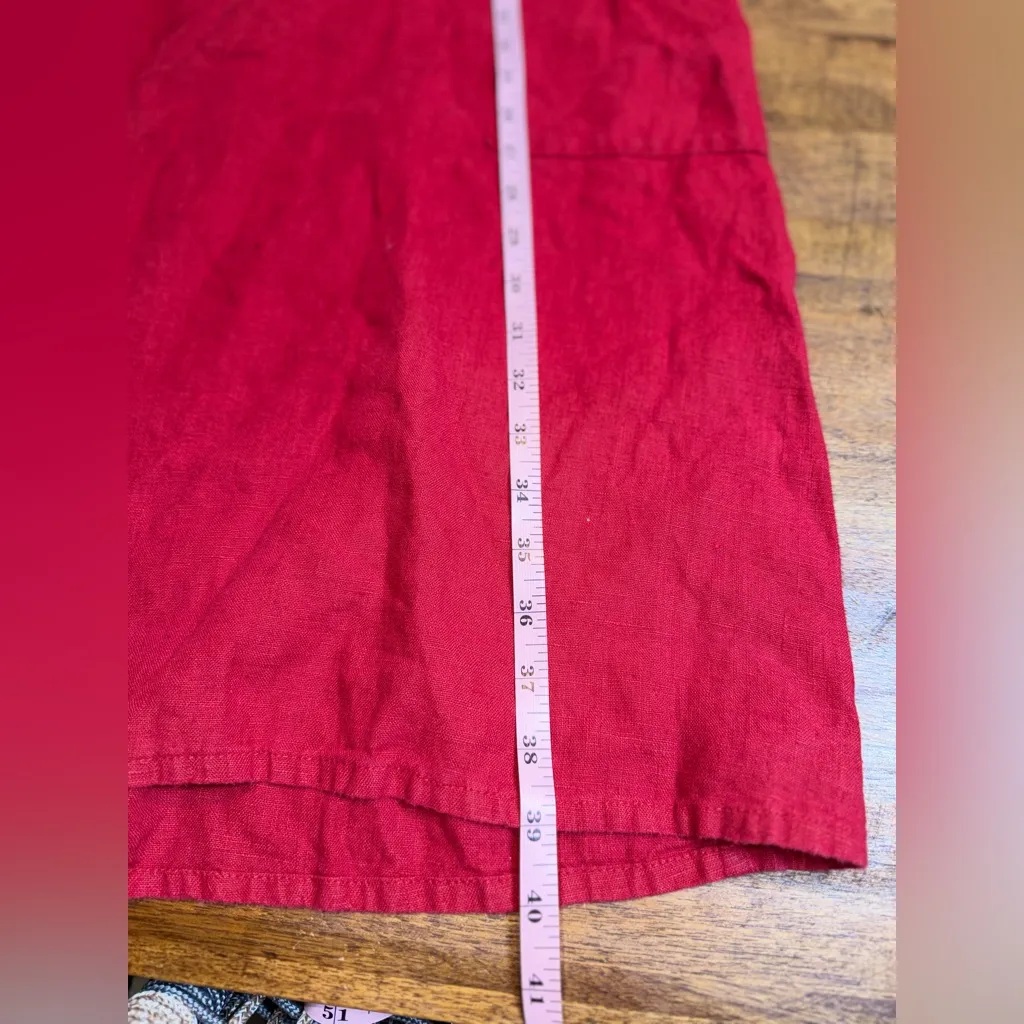 Flax  Designs Linen Shift Patch Pockets Dress - Image 6