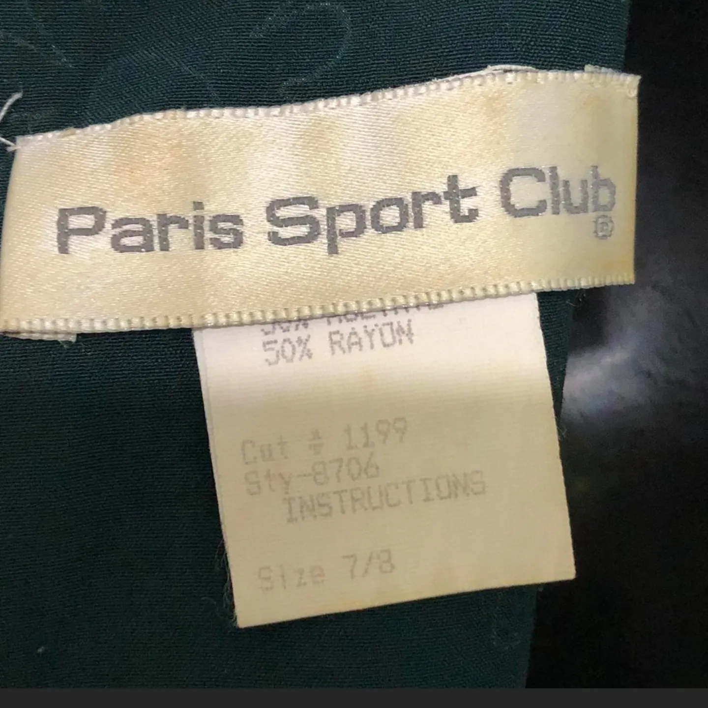Paris Sport Club Satin Midi Vintage Dress Size 8 Rare! Yellow - Image 4