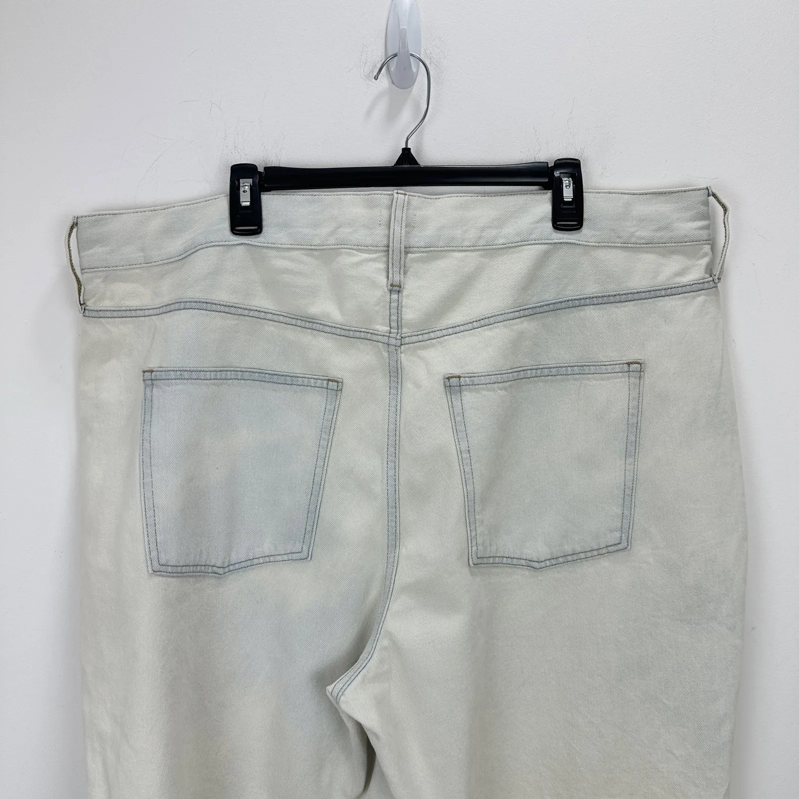 J.Crew Relaxed Knee Length Denim Short Tie Drawstring Bleach Wash 35 NWT - Image 12