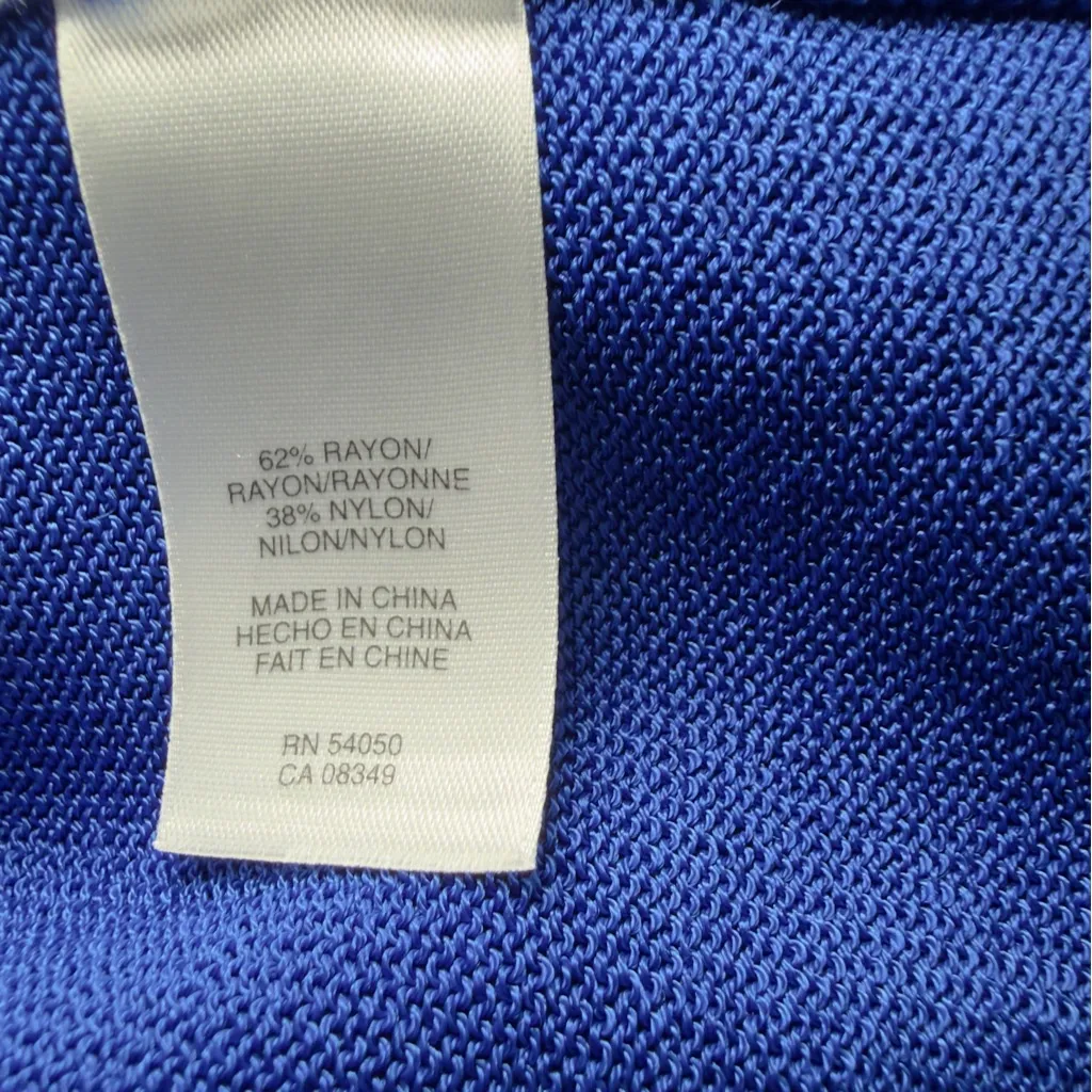 Jones New York Collection XL Cobalt Blue Sleeveless Crewneck Classic Top NWT - Image 7