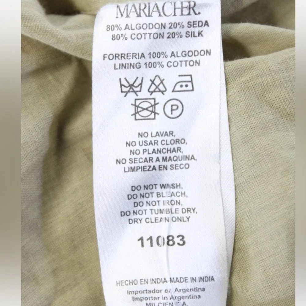 Maria Cher‎ Mariacher Womens Castex Joanne Halter Flowy Maxi Dress Boho Indie L Green Size L - Image 9