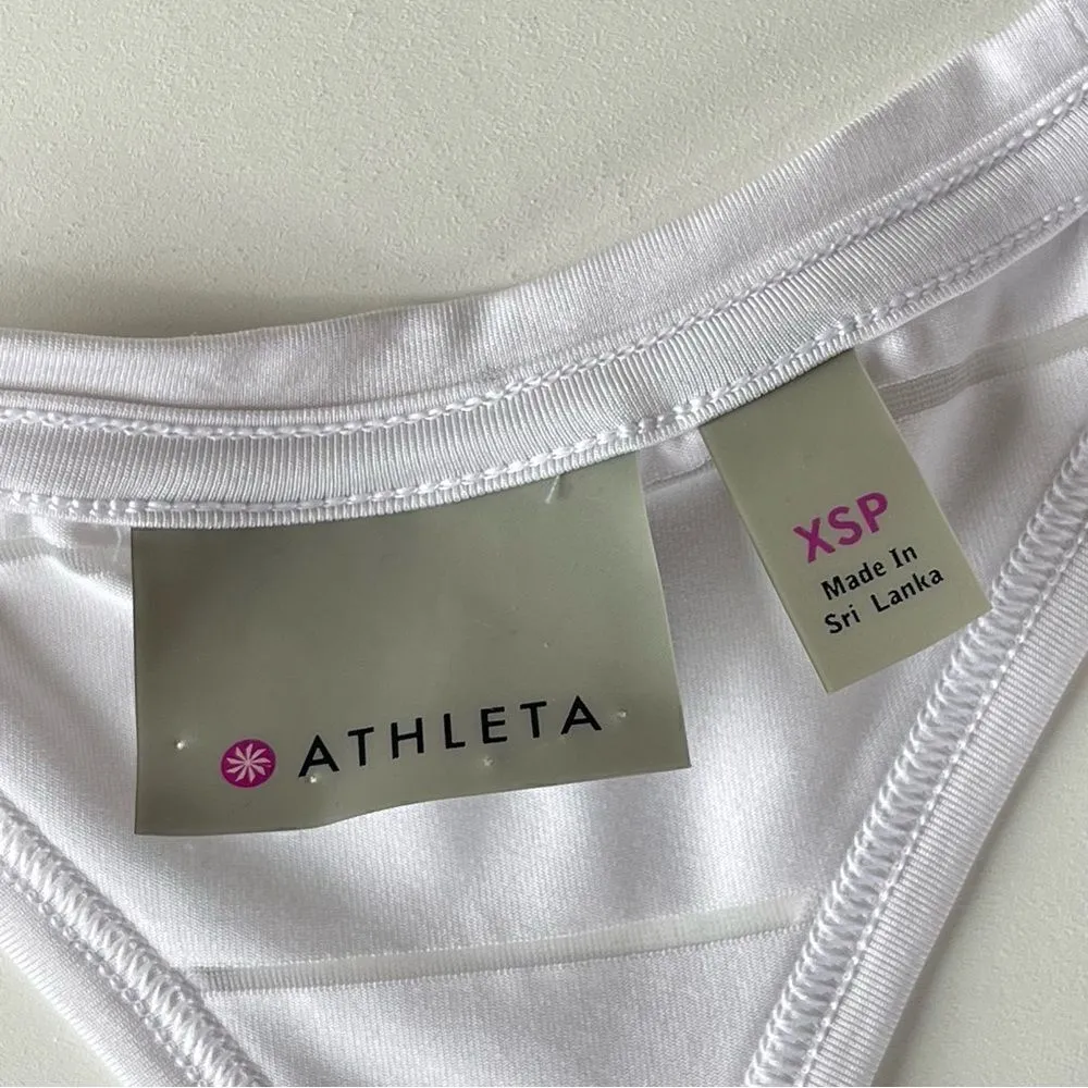 Athleta Mesh High Neck Chi Racerback Tank (White) - XSP - Image 9