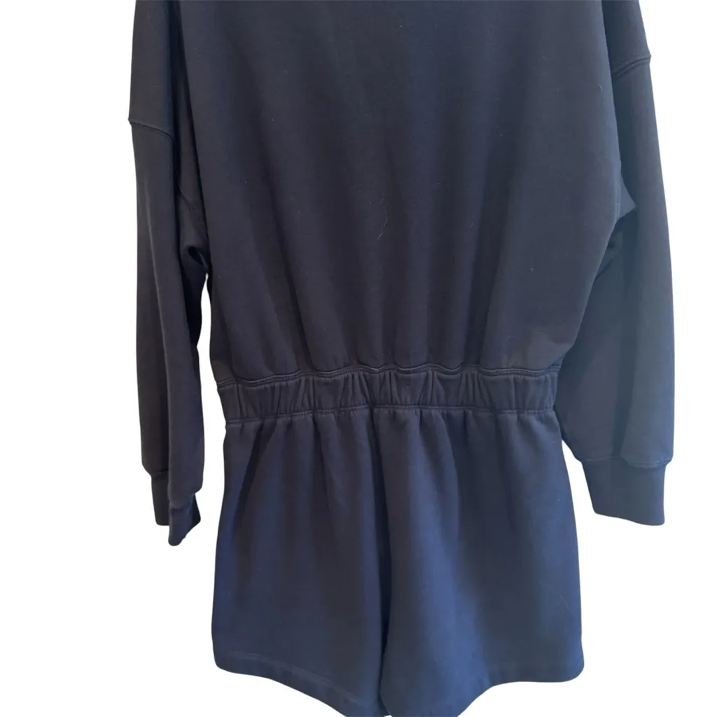 Abercrombie & Fitch Fleece Long Sleeve Shorts w/Pockets Romper Size M Petite - Image 6