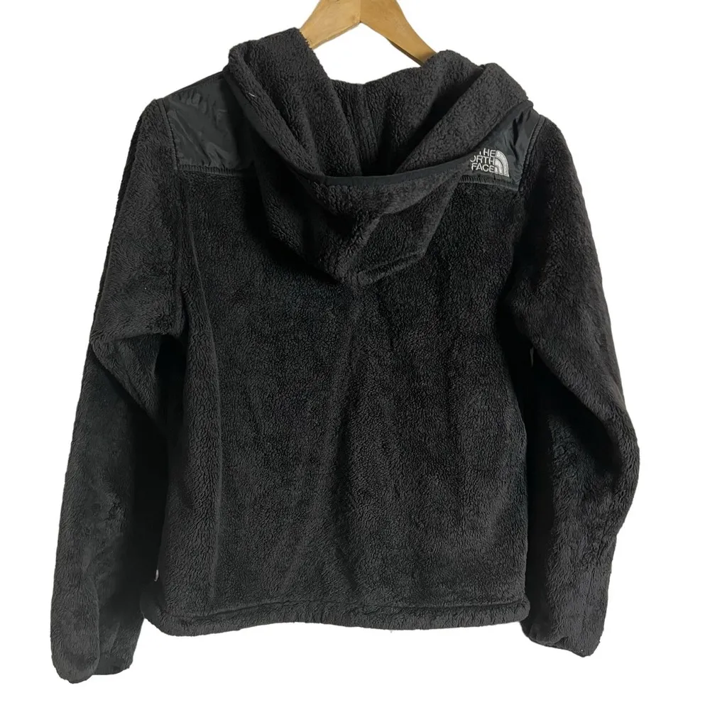 The North Face Black Oso Hybrid Hooded Fleece Fuzzy Zip Up Jacket Size S - Image 8