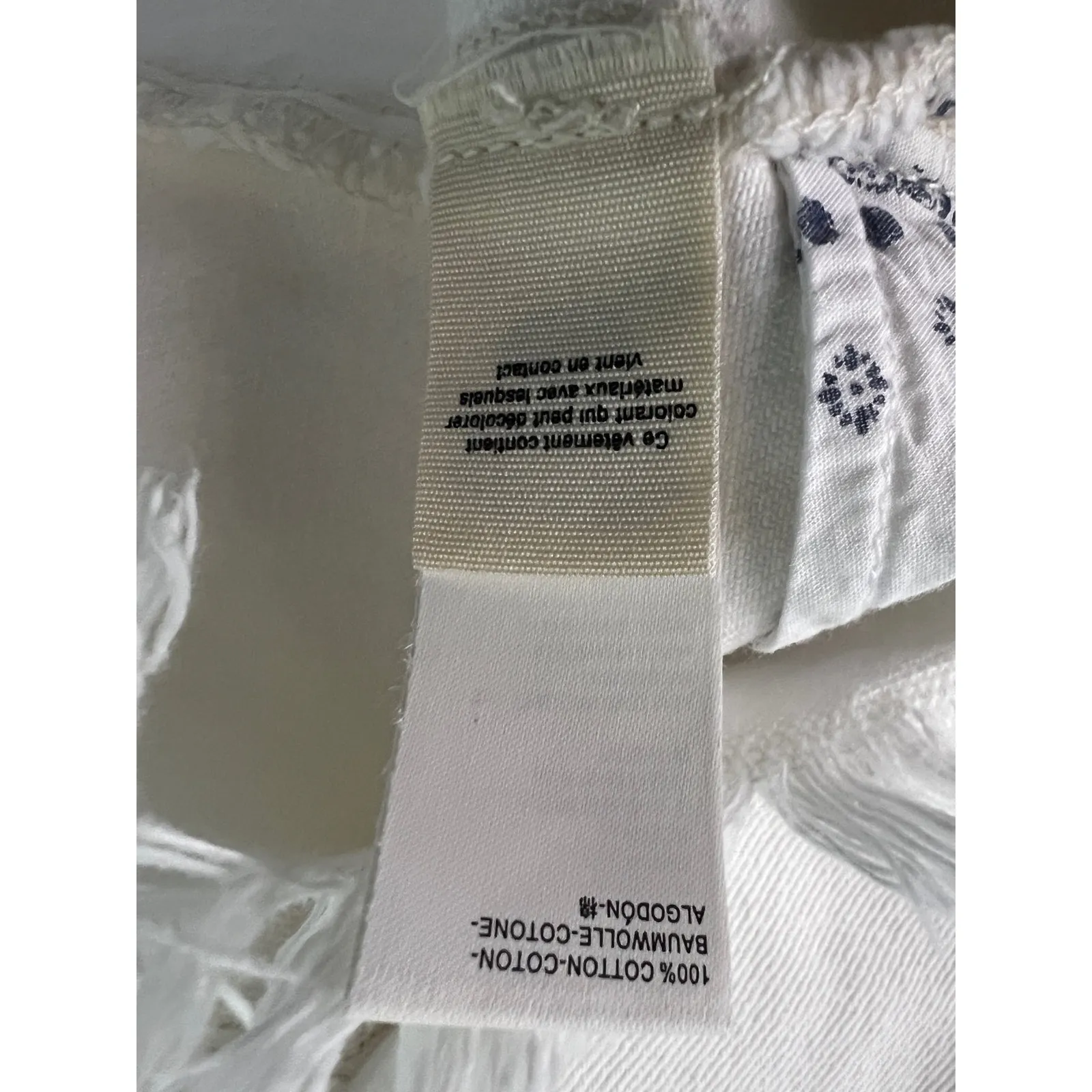 We‎ The Free Free People Side Car White Denim Raw Hem Mini Skirt Size 26 - Image 7