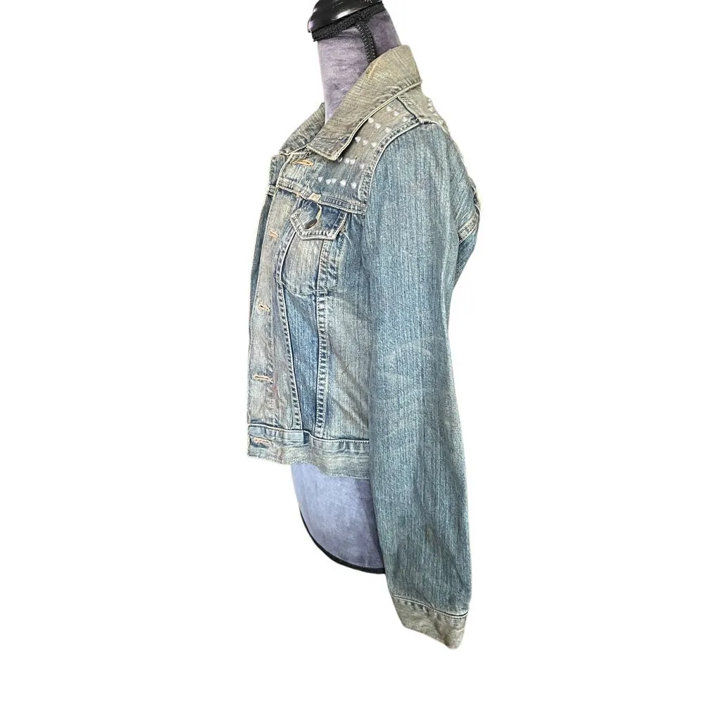 Blondie Custom Embellished Jean Jacket Size XS - Image 2