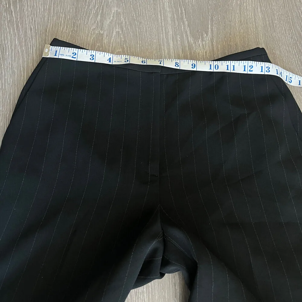 Ann Taylor Factory Pants Size 2 Black Pinstripe Lined - Image 5