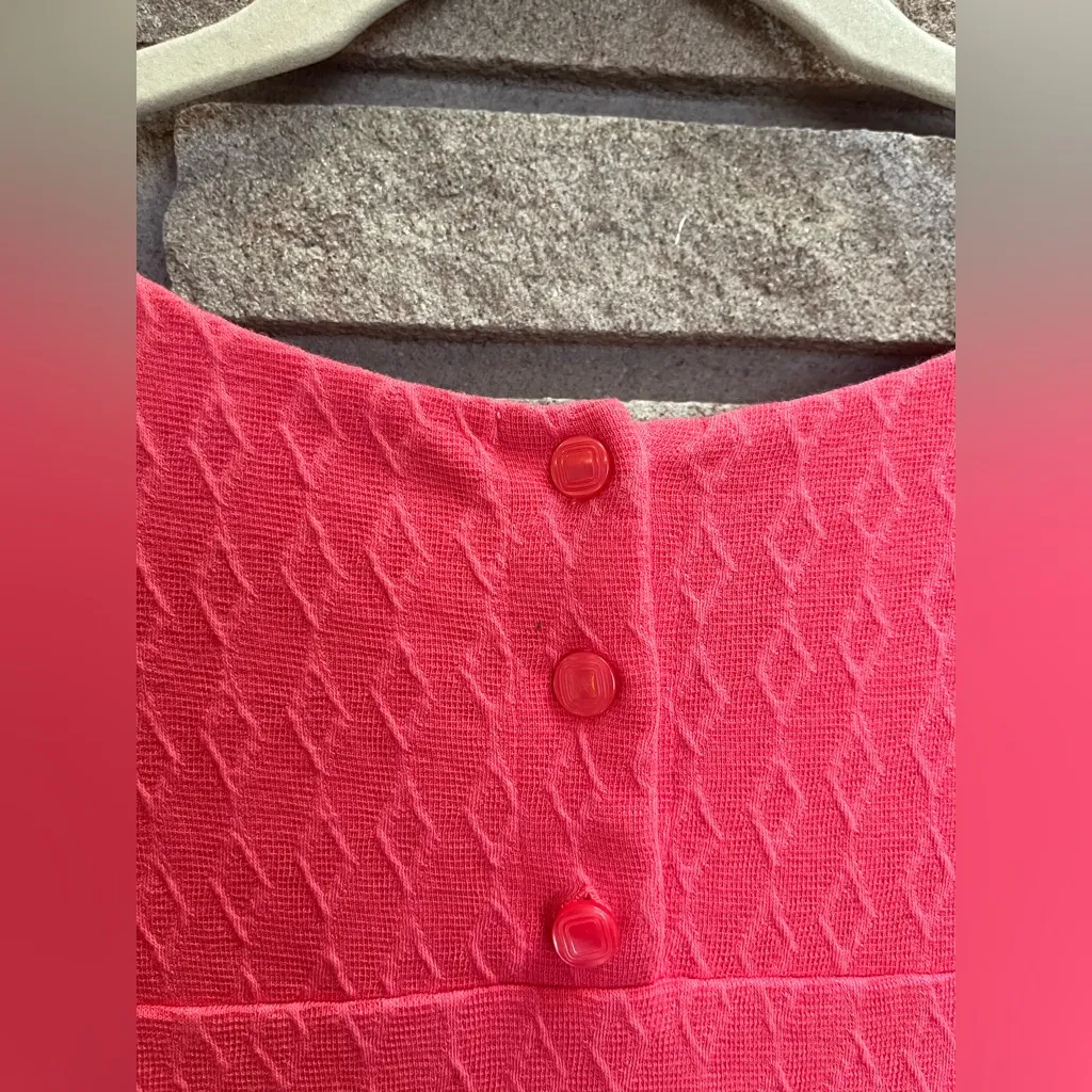Anthropologie Maeve Diamond Textured Coral Shift Dress XL - Image 8