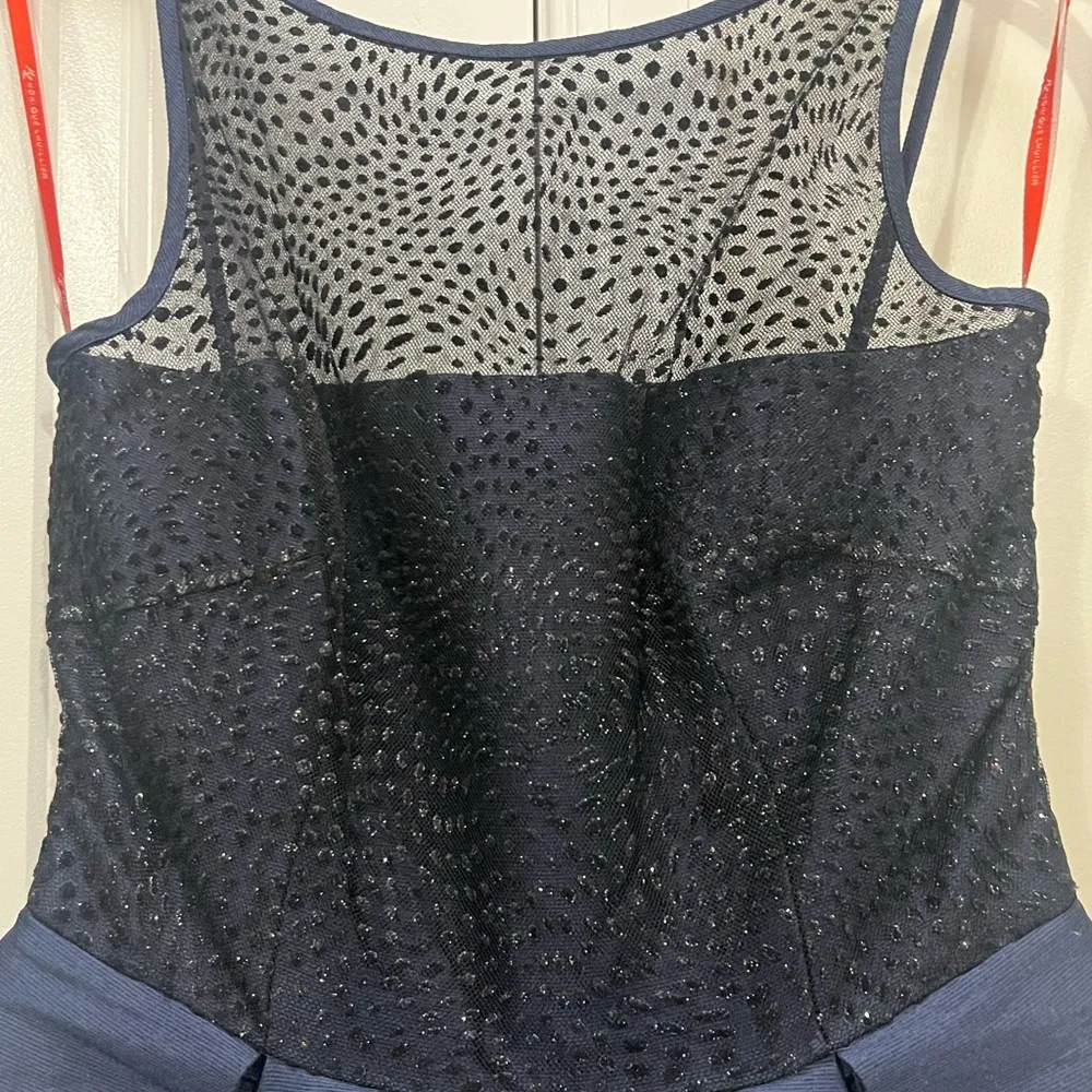 ML Monique Lhuillier Navy Blue Francesca Gown Size 4 US $900 - Image 3