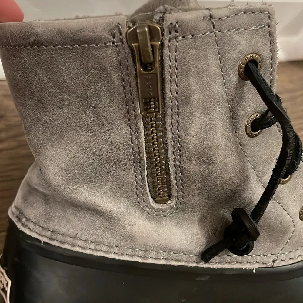 SPERRY Saltwater Duck Boots Lace Up Waterproof Rain Winter Boots #1276 - Image 8