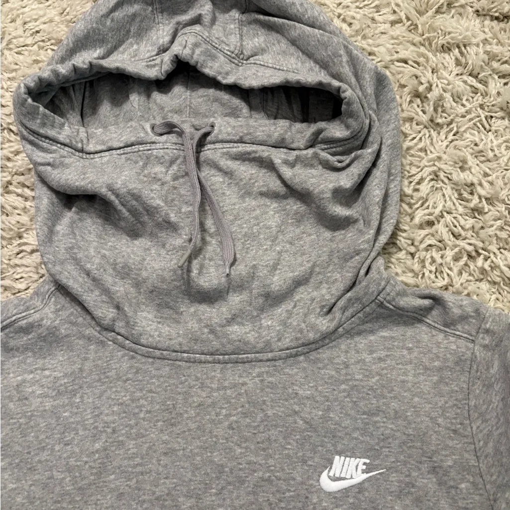 Nike Women’s Heather Gray Pullover Hoodie Size L - Image 4