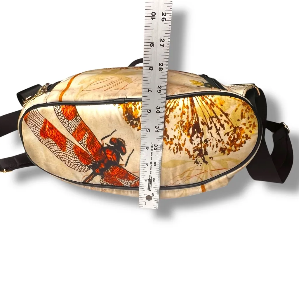 Retro Dragonfly Dandelion Watercolor Backpack Purse, Adjustable Straps - Image 9