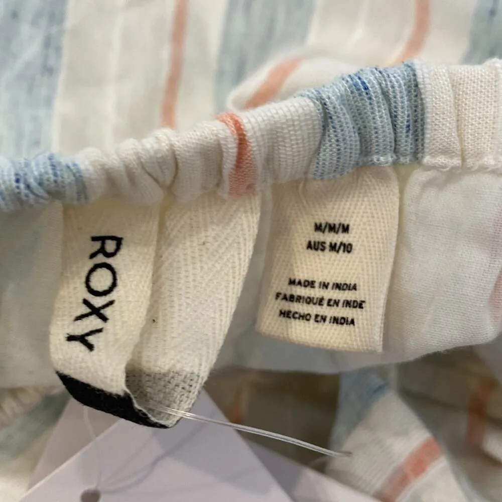 Roxy Snow White Omega Stripe Ruffle Sunday With You Sleeveless Dress NWT Sz M - Image 7