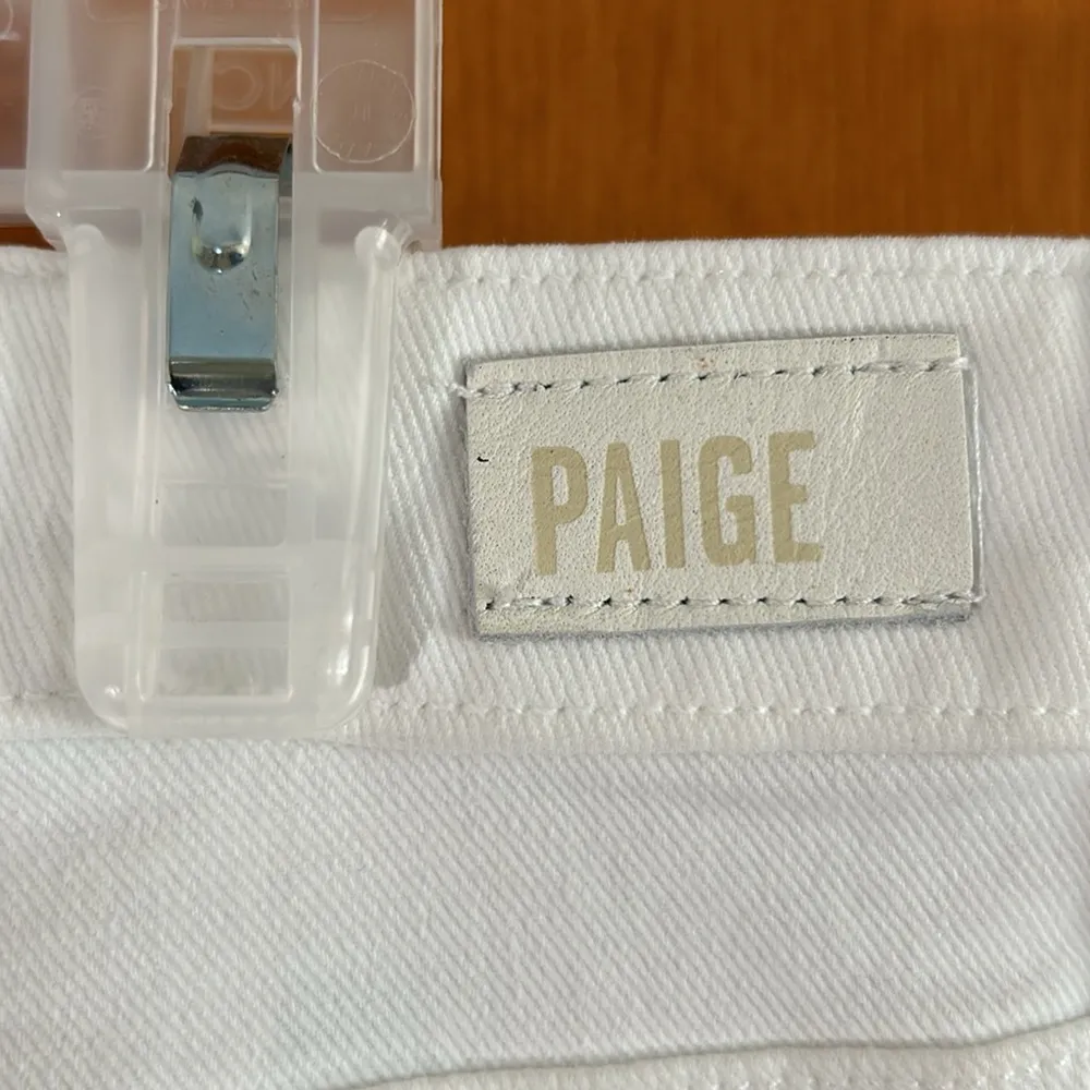 Page Women’s White Cindy Crop Jeans W/Raw Hem Size 34-NWT - Image 3