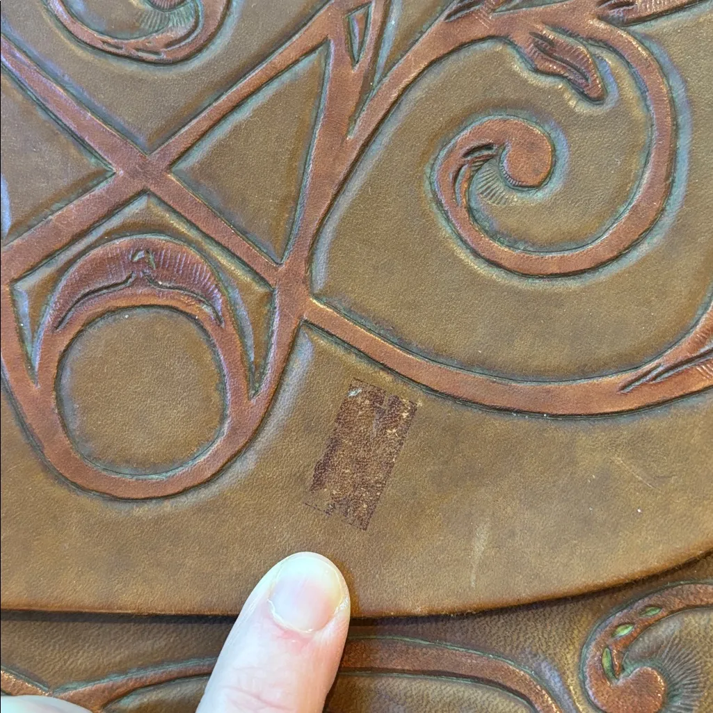 Vtg Tooled Leather Purse Western Shoulderbag Boho Cowgirl - Image 3