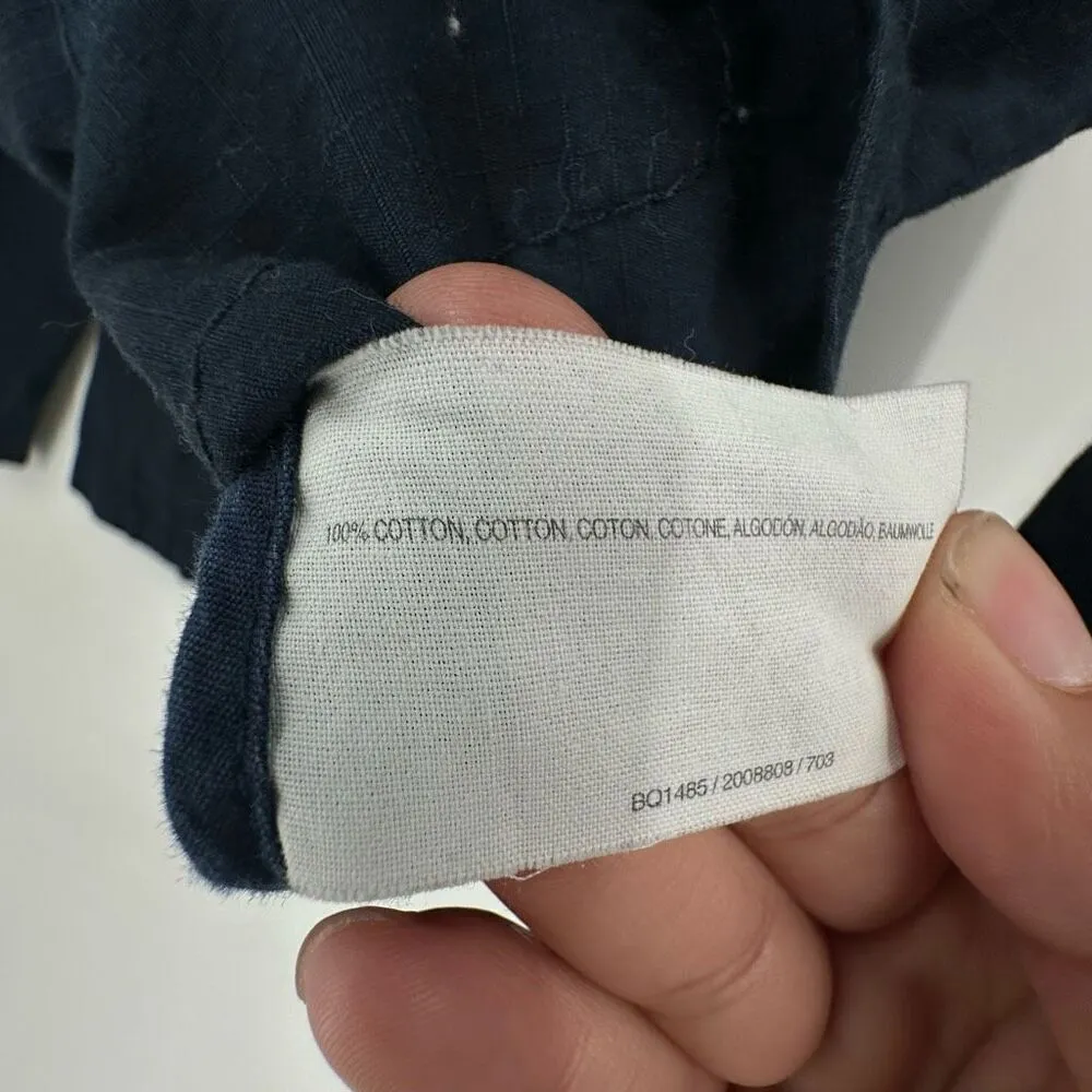 Vintage Y2K Esprit‎ Women's Cotton Pockets Button Front Jacket Navy Blue Small - Image 4