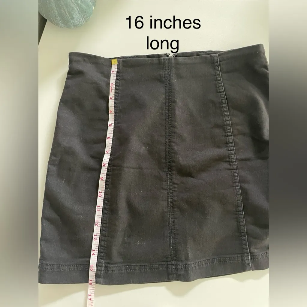 Free People Modern Femme Denim Mini Skirt in black - Image 8