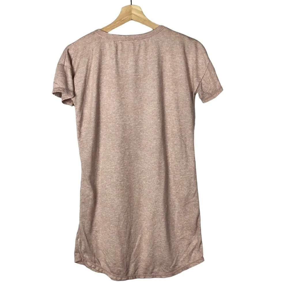 Danskin Light Pink Stay Happy Short Sleeve T-Shirt S - Image 2