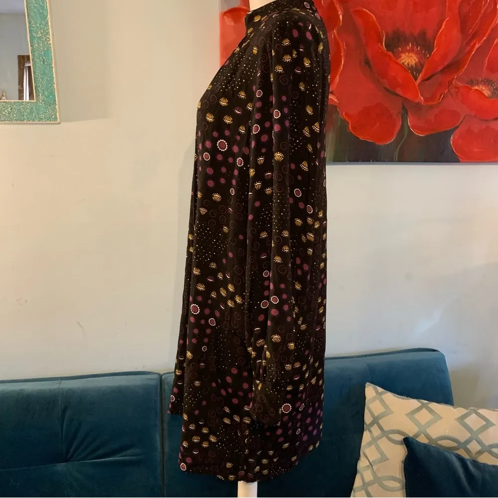 Modcloth Black Art Deco Print Dress Sz. M Medium EUC - Image 3