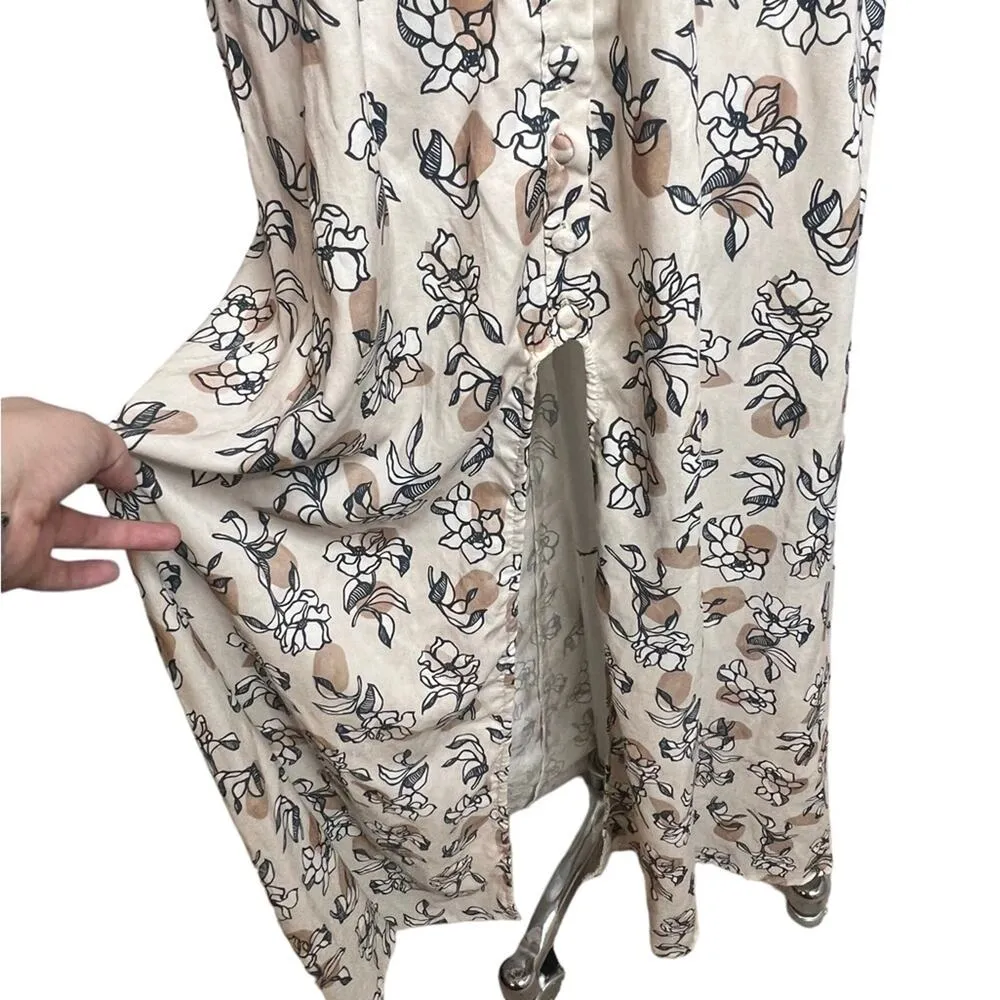 Yireh Lina maxi dress in magnolia Sz M off the shoulder Sz M Tan Size M - Image 5