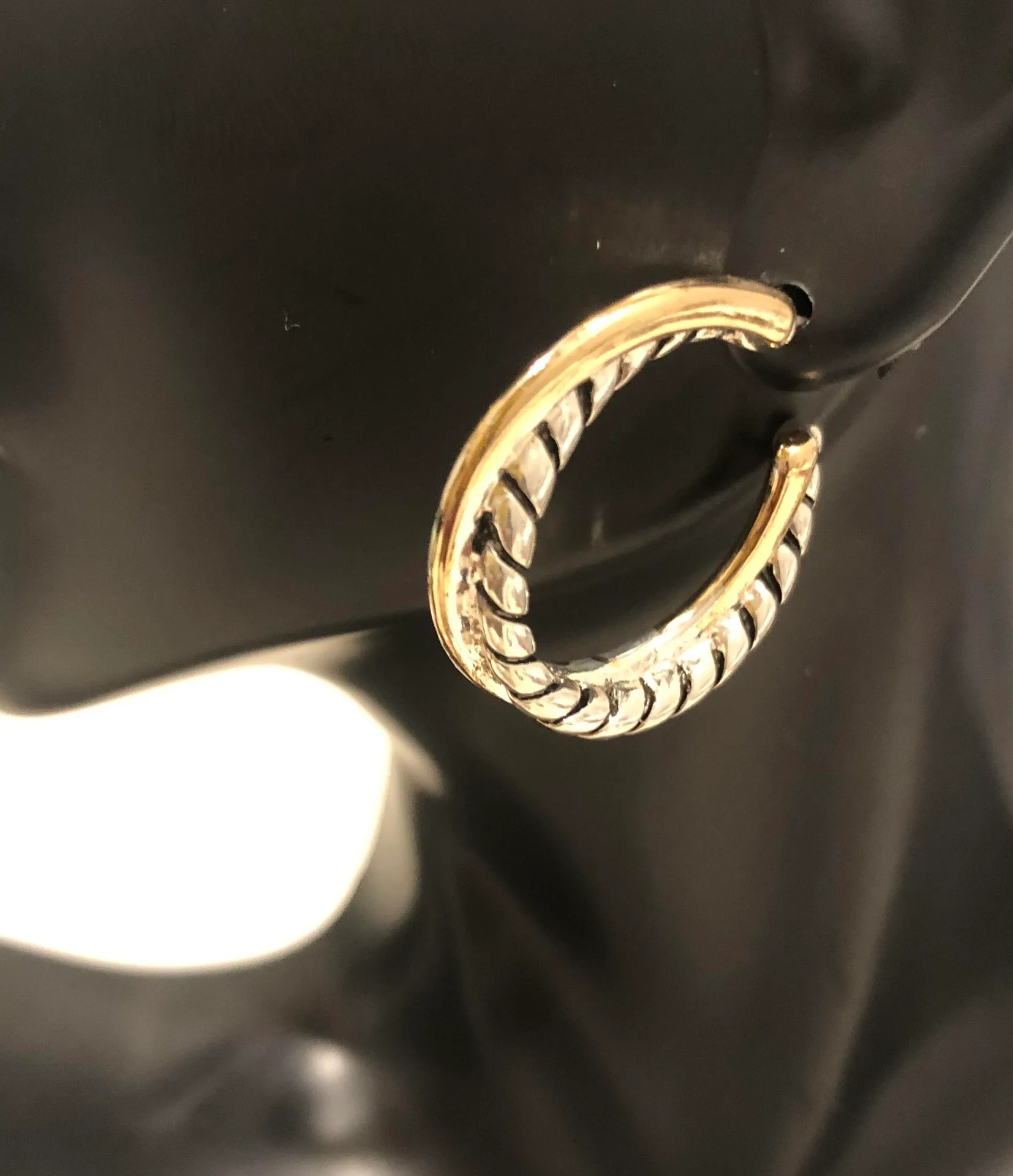 Kim Rodgers Gold Tone Hoop Earrings - Image 2