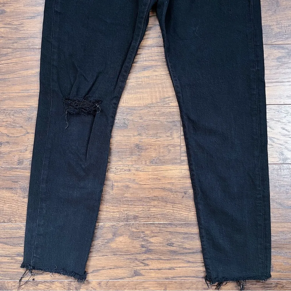 Levi’s • Wedgie Icon jean Black Desert distressed raw hem ripped knee slim - Image 8