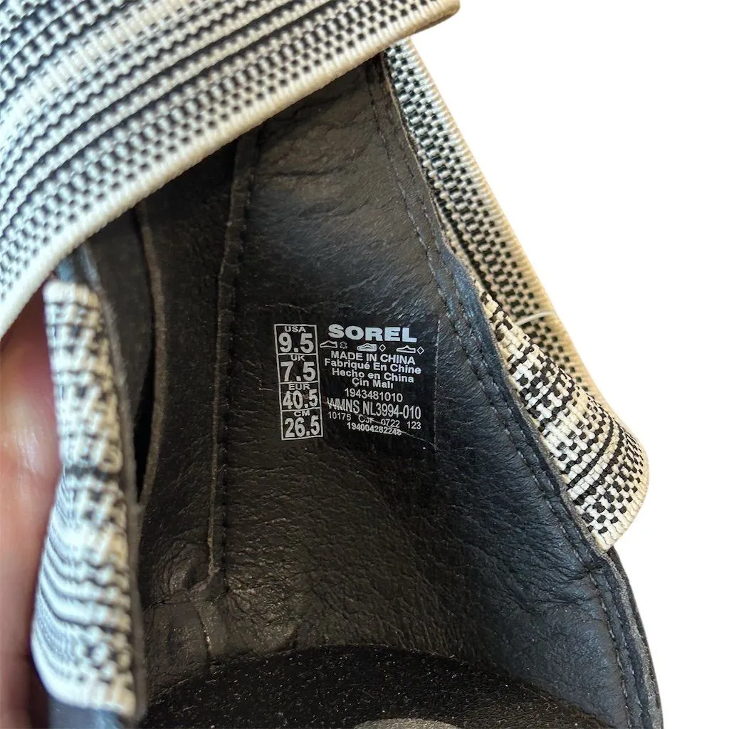 Sorel Women's Cameron Platform Wedge Strap Sandal Black size 9.5 - Image 11