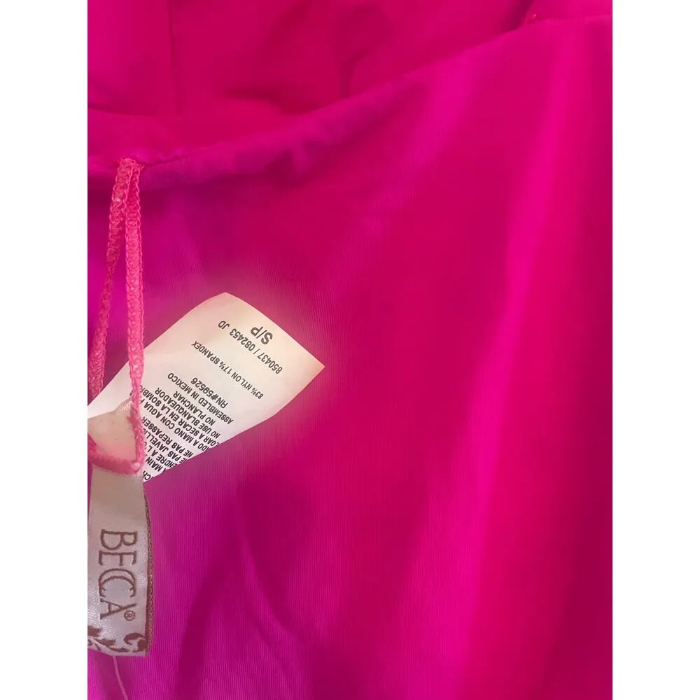 Becca by Rebecca Virtue, Fun stylish hot pink one piece swimsuit, A29 - Image 4
