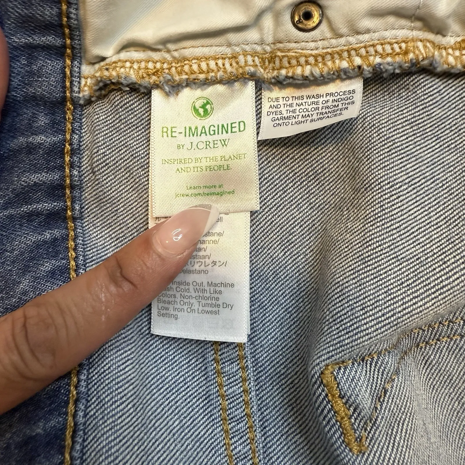 JCrew 10" High Rise Skinny‎ Jeans Allday Stretch Womens Denim Distressed Size 35 - Image 7