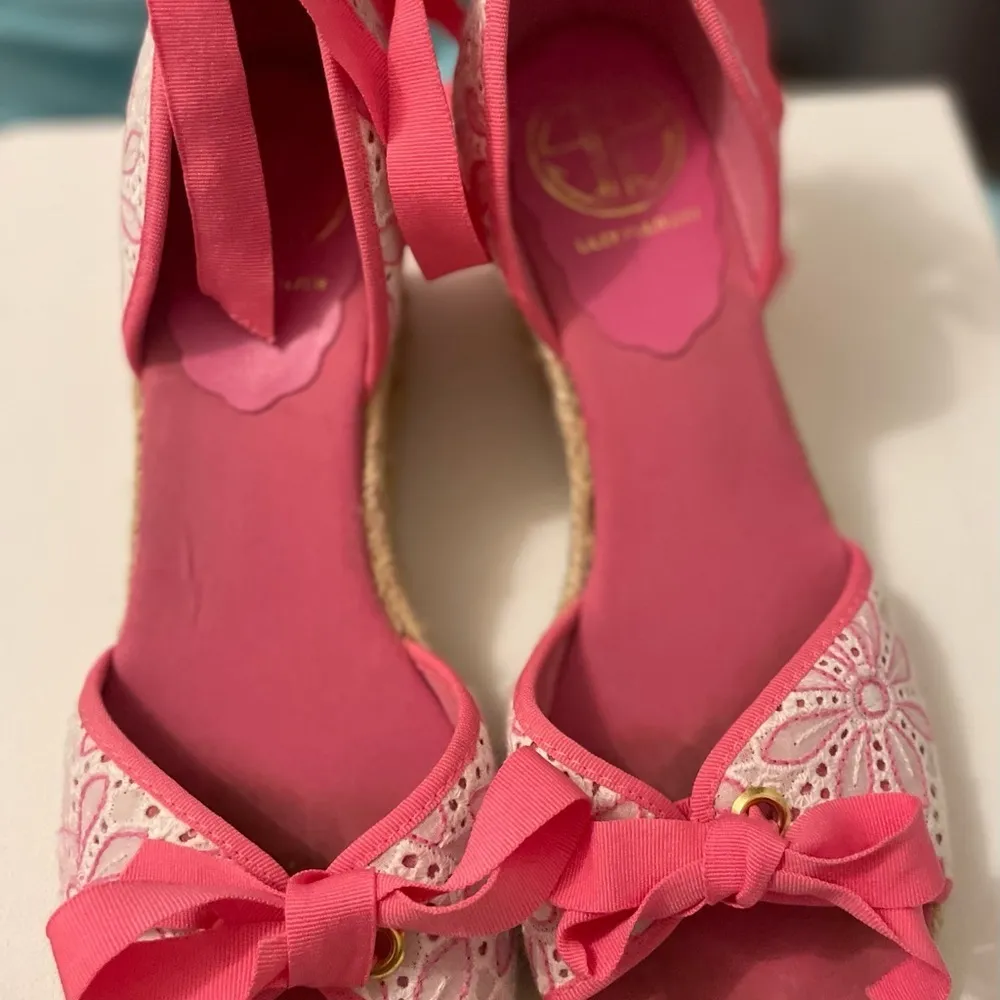 Lily Pulitzer Pink Wedges - Image 3