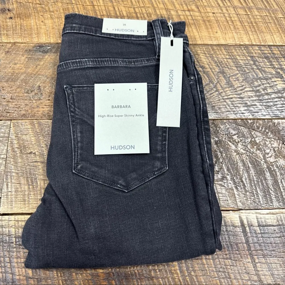 Hudson Barbara High Rise Super Skinny Ankle Jean Black - Image 2