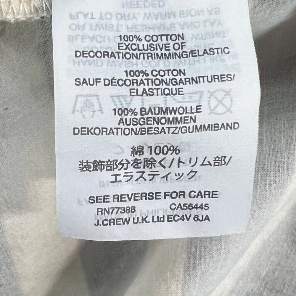 J Crew Dress S Blue White Striped Muslin Off Shoulder Smocked Nautical Preppy - Image 11