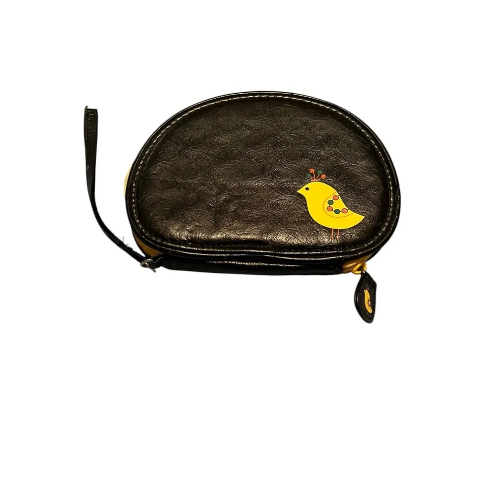 Black Wristlet with Yellow Bird - Image 2