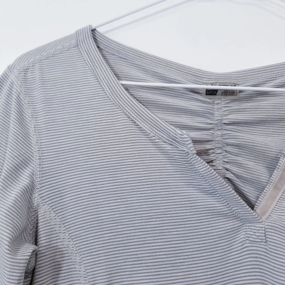 Marmot Striped V-Neck Short Sleeves Shirts - Image 3