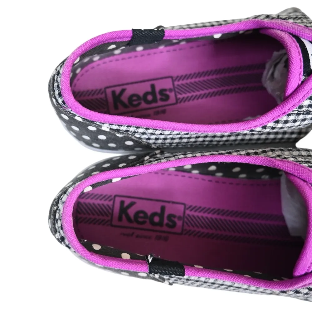 Keds Women's 8 Double Dutch Gingham Dot Sneaker - Image 7