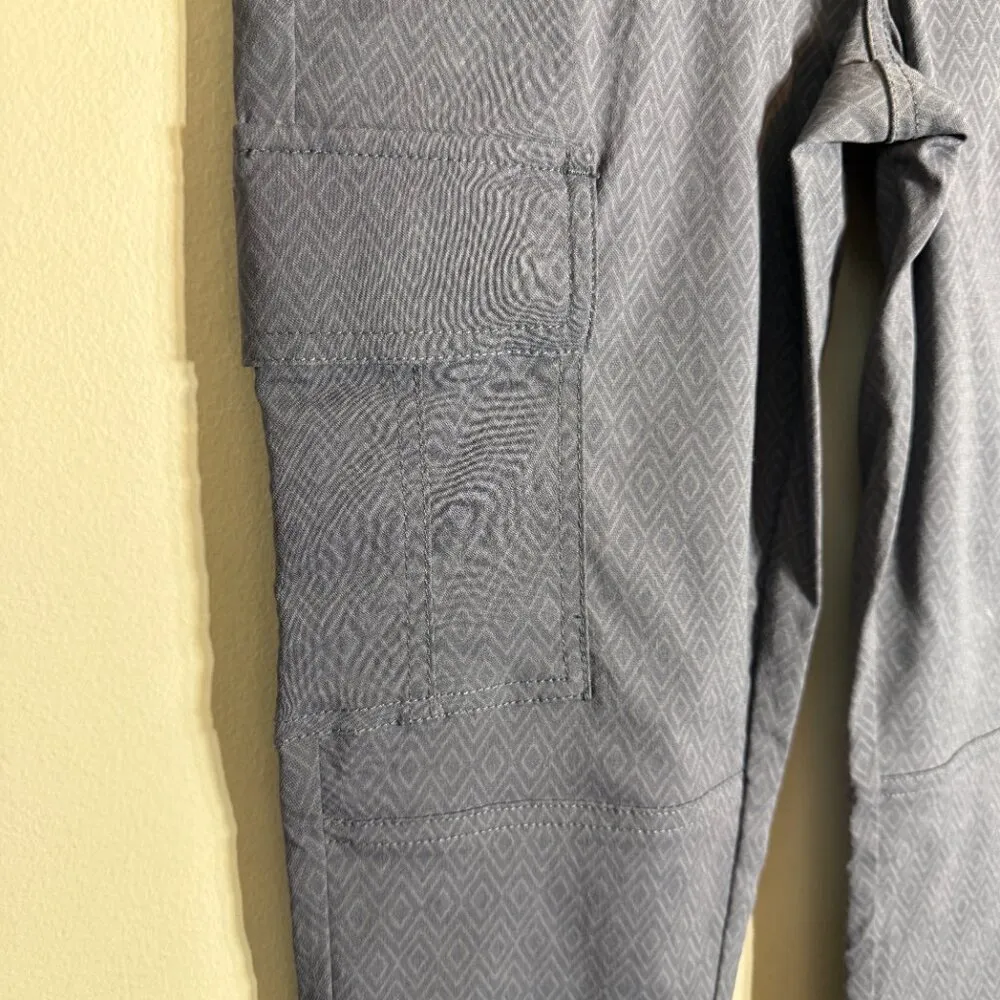 Prana Meme Cargo Printed Skinny Leg Pants Women's 6 Gray Hiking Outdoor NWOT - Image 9