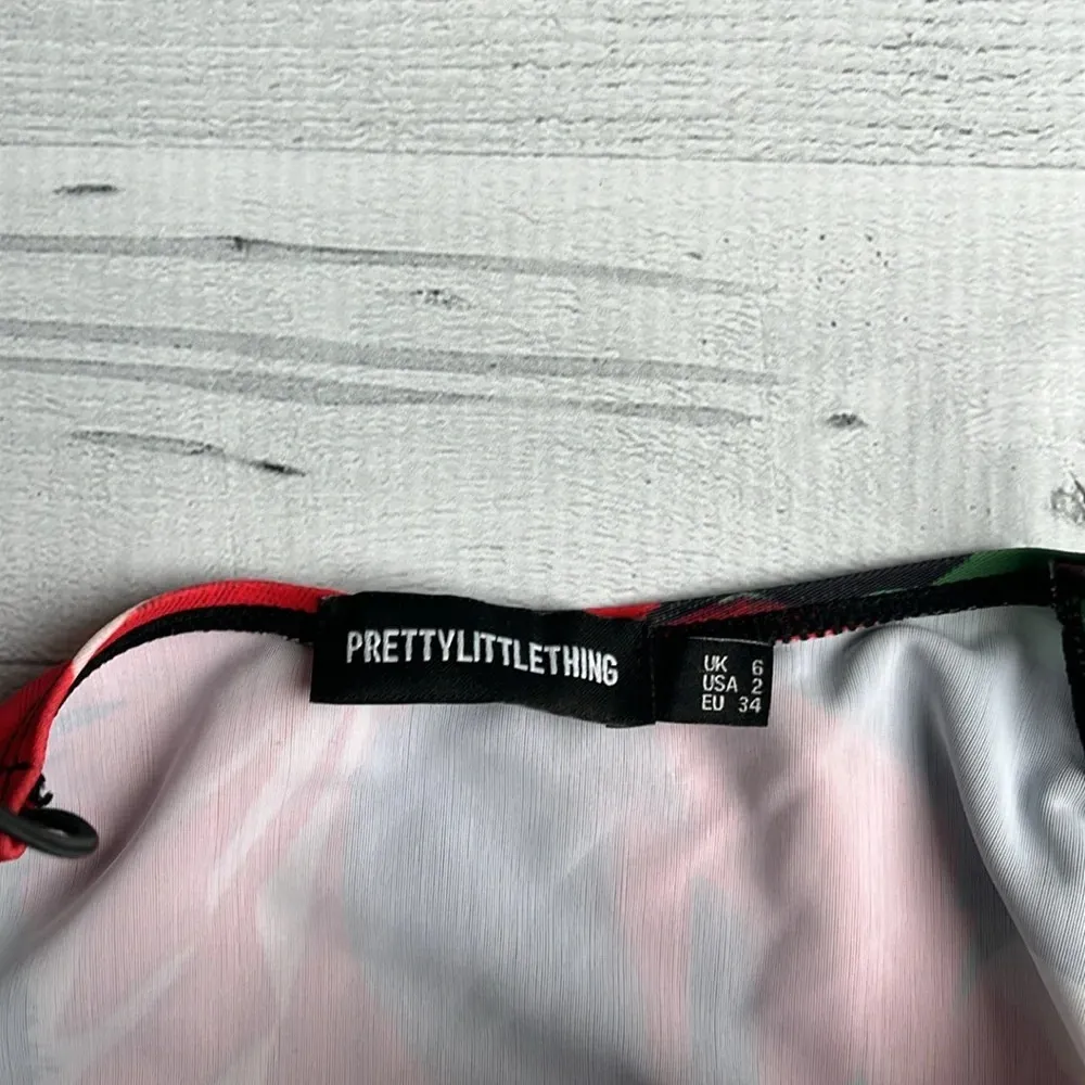 PrettyLittleThing Floral Print One Piece Swimsuit US 2 - Image 7