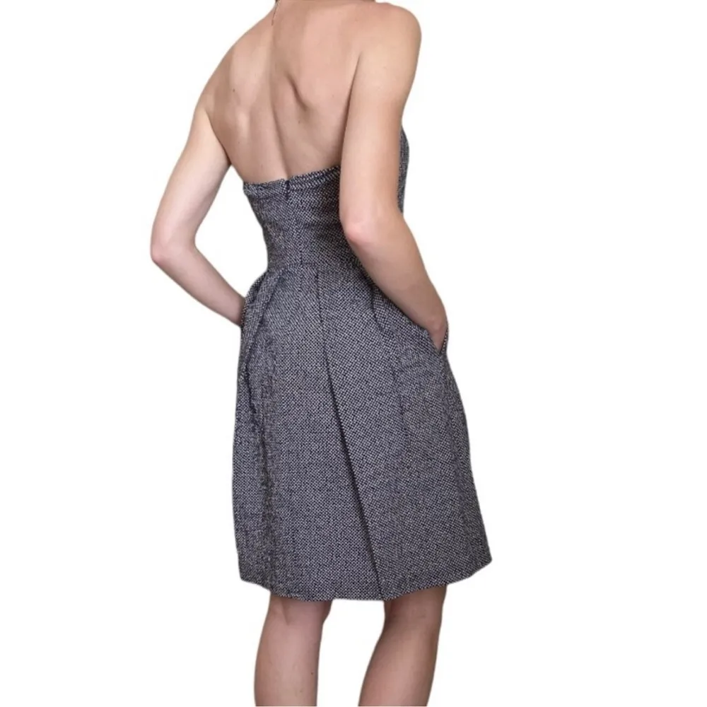 J. Crew Gray Strapless Pleated Dress for Weddings - Image 2